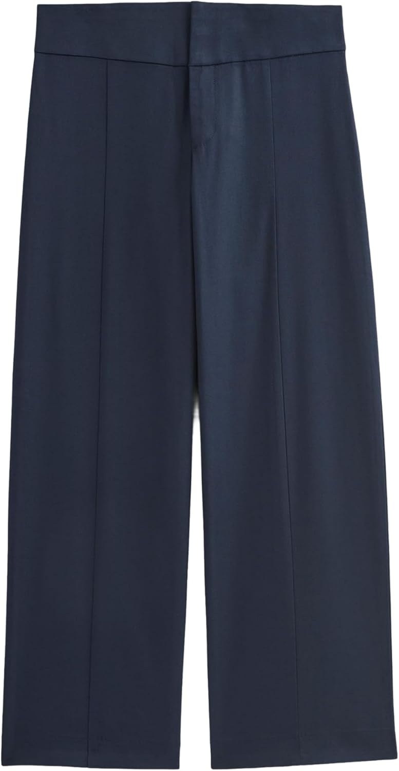image:imageEverlane Womens Tailored Drape Seam Pant Ankle Length Organic Cotton Modal BlendNavy