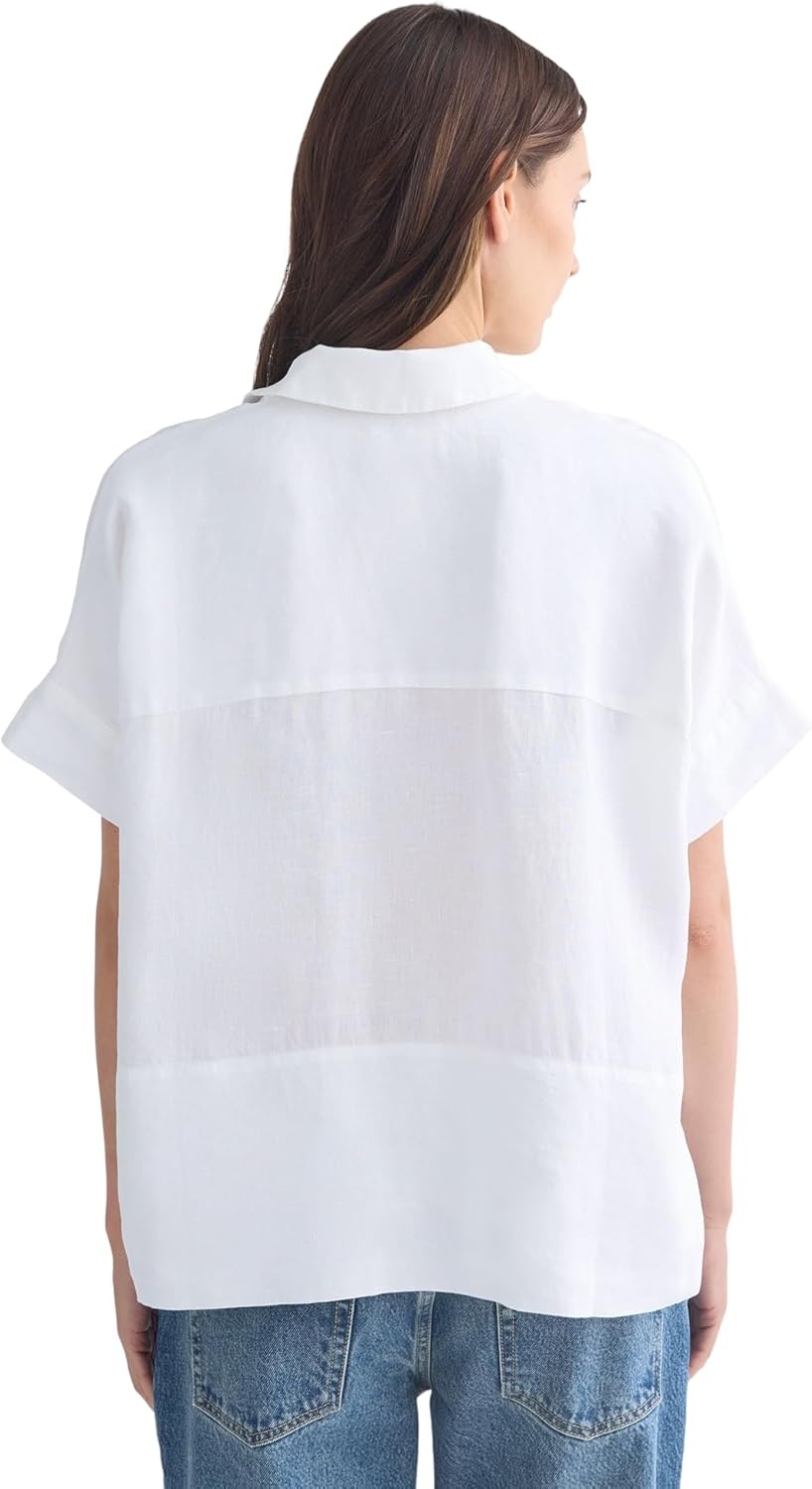 image:imageEverlane Womens The Boxy Linen Shirt Oversized ButtonDown in Masters of Flax Certified European LinenWhite