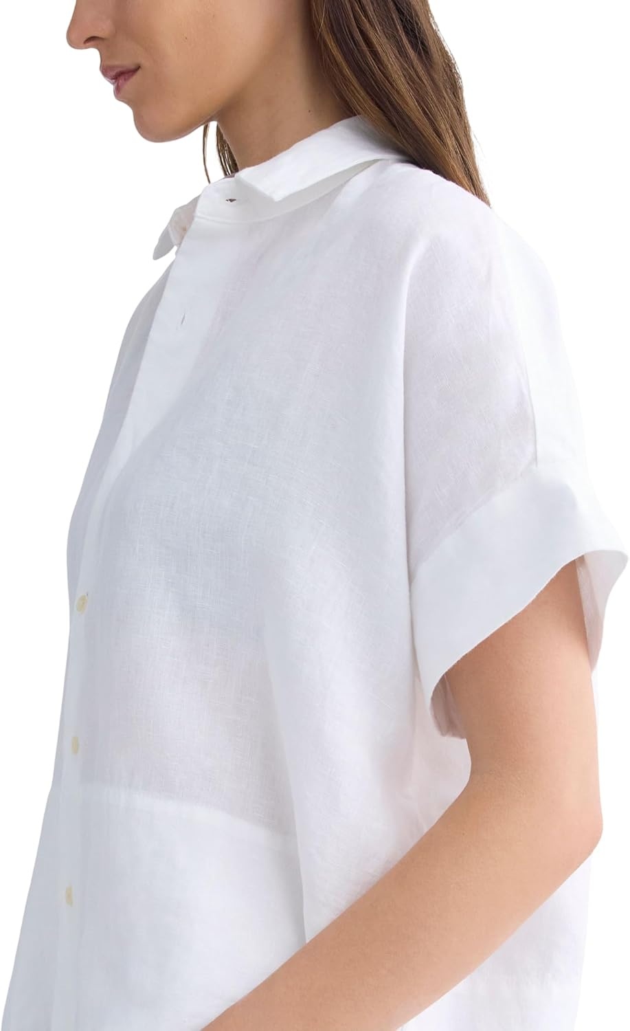 image:imageEverlane Womens The Boxy Linen Shirt Oversized ButtonDown in Masters of Flax Certified European LinenWhite