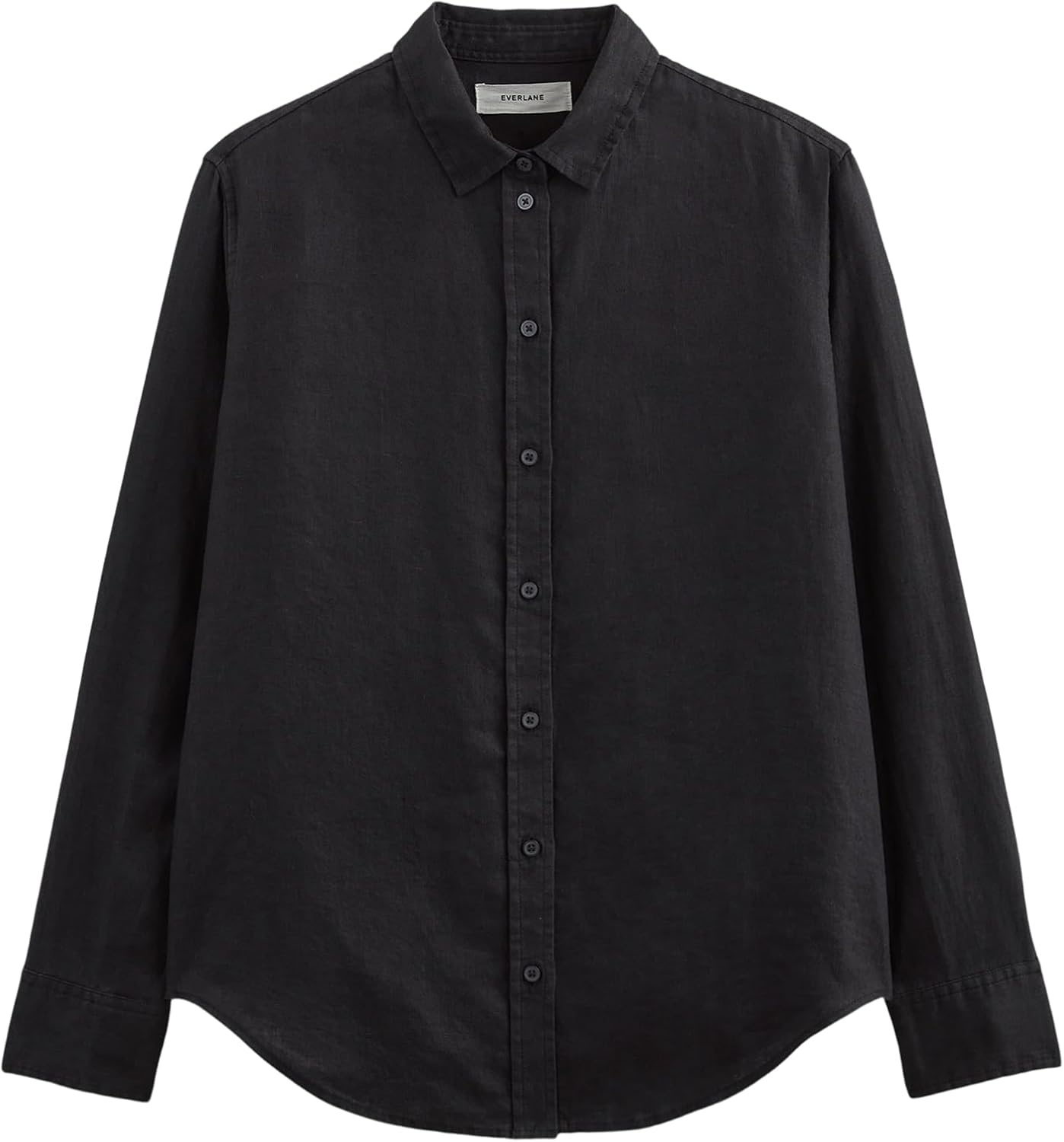 image:imageEverlane Womens The MustHave Linen Shirt Relaxed Fit ButtonDown in Certified European Flax LinenBlack