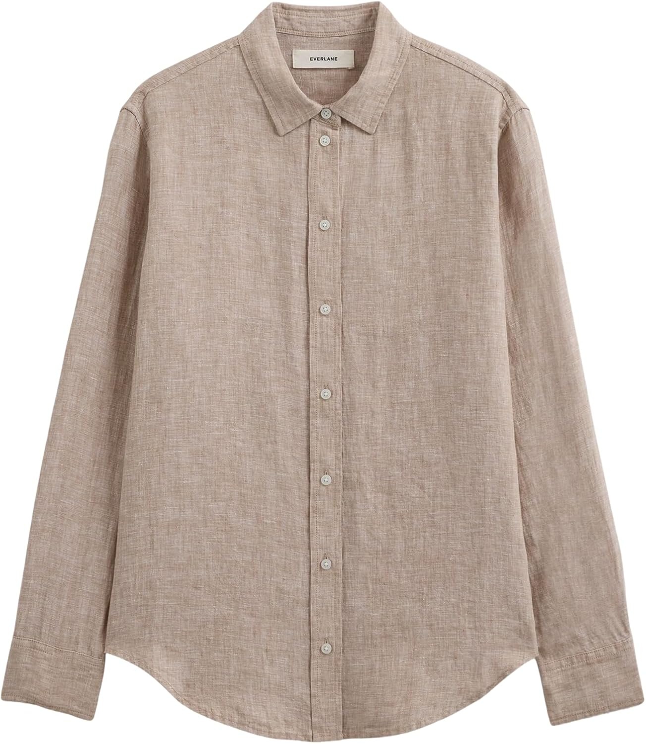 image:imageEverlane Womens The MustHave Linen Shirt Relaxed Fit ButtonDown in Certified European Flax LinenCornstalk Chambray