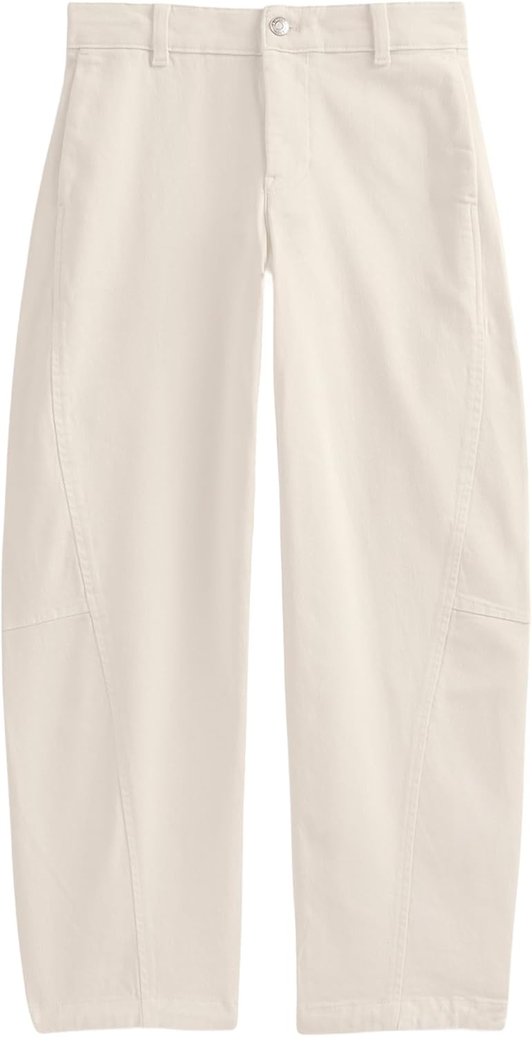 image:imageEverlane Womens Twisted Seam Barrel Pant Organic Cotton Stretch Barrel Leg TrouserBone