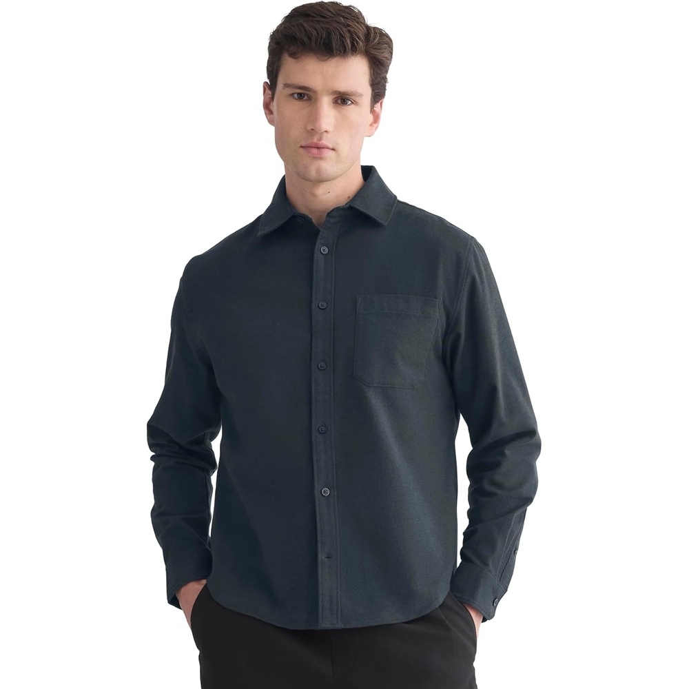 image:imageEverlane Mens Everlane Brushed Flannel ShirtHeathered Navy