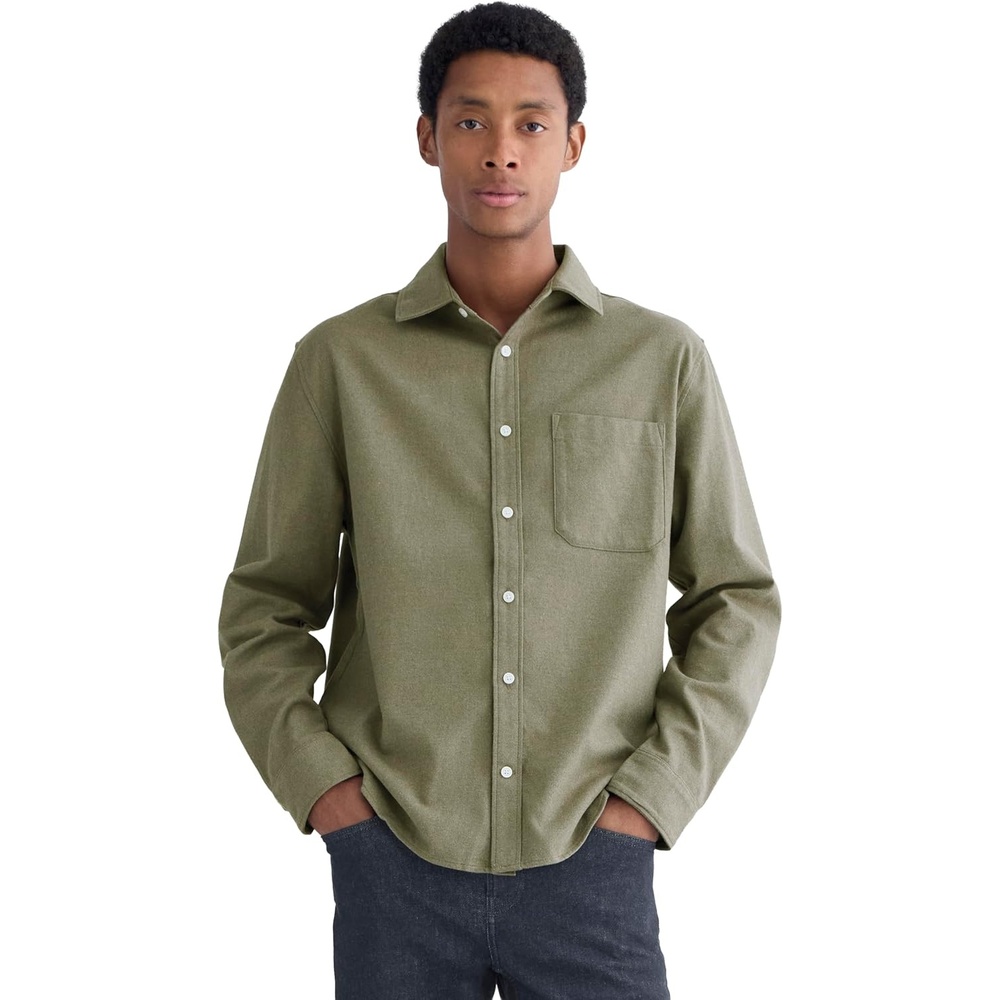 image:imageEverlane Mens Everlane Brushed Flannel ShirtHeathered Thyme