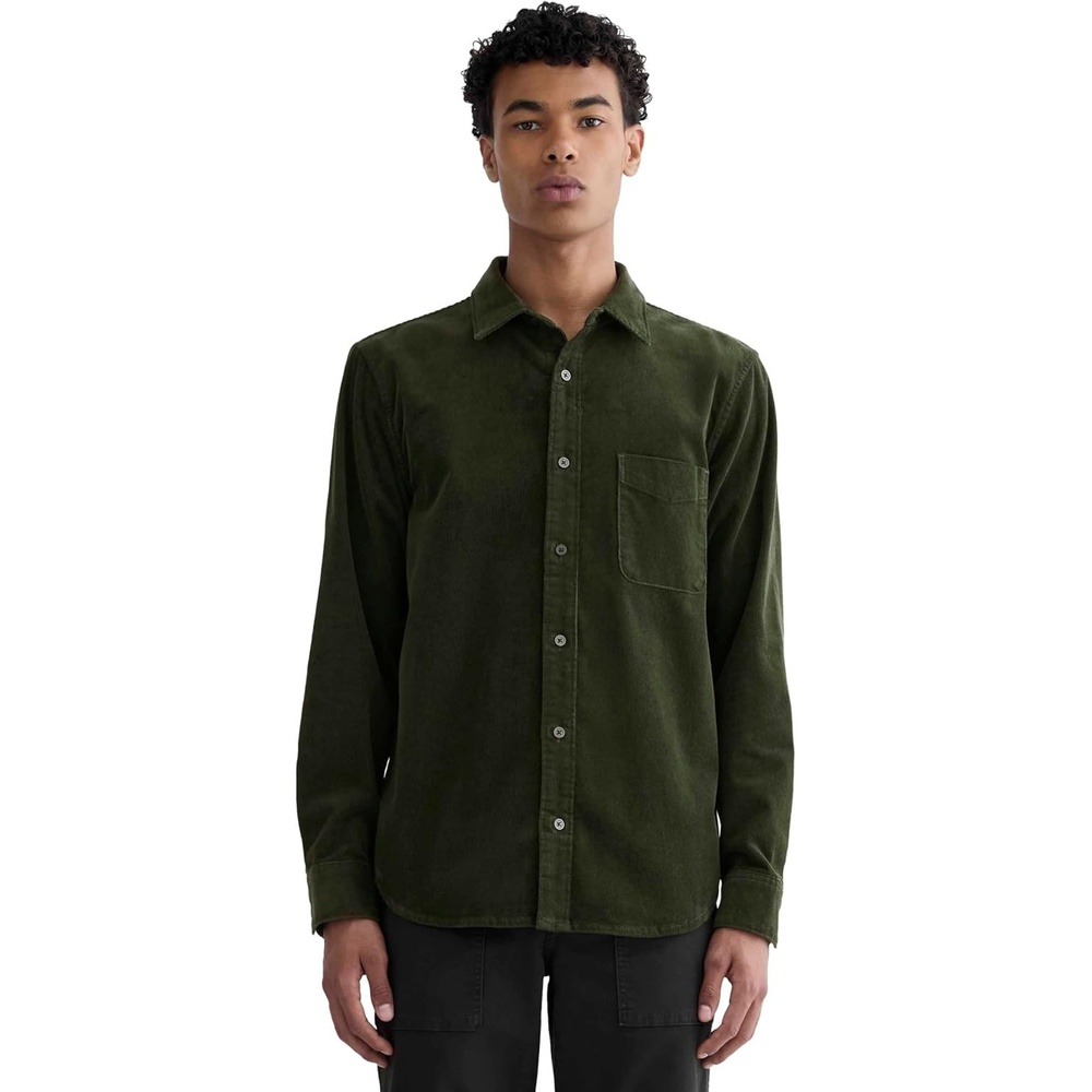 image:imageEverlane Mens Everlane The Classic Shirt in CorduroyDark Forest