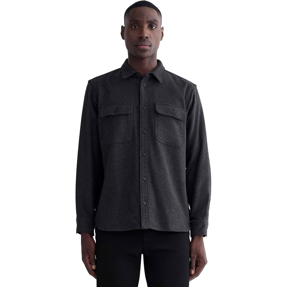 image:imageEverlane Mens Everlane The Heavyweight Overshirt UniformCharcoal Heather