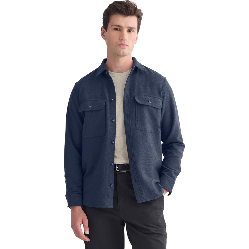 image:imageEverlane Mens Everlane The Heavyweight Overshirt UniformHeather Rich Navy
