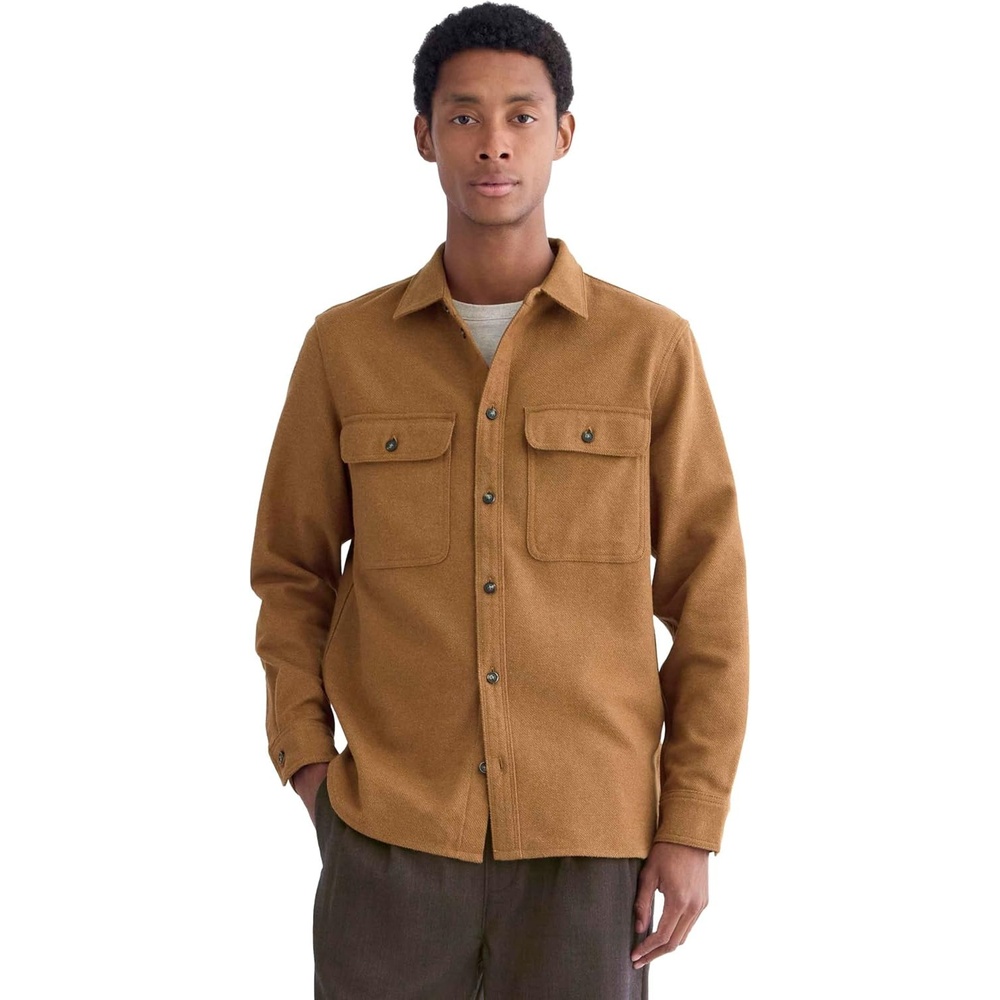 image:imageEverlane Mens Everlane The Heavyweight Overshirt  UniformHeathered Toffee