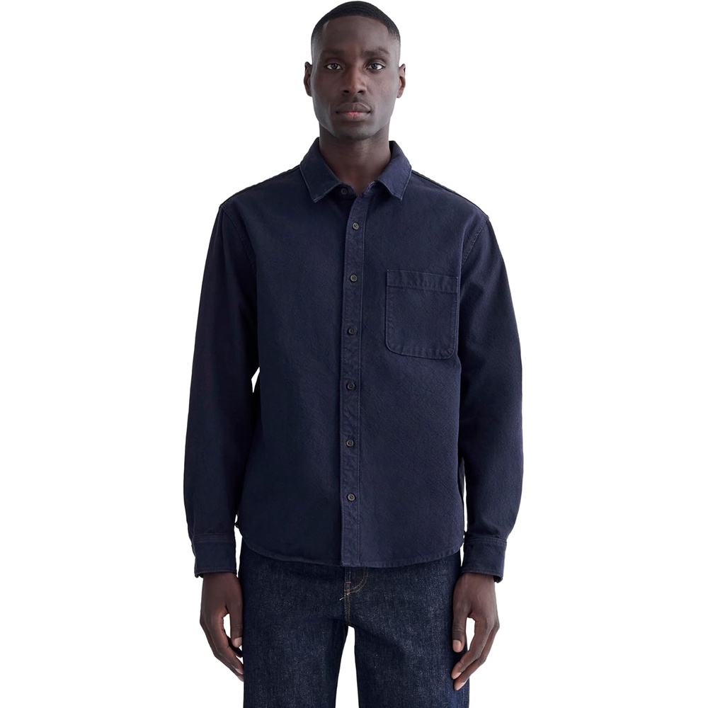 image:imageEverlane Mens The Canvas Organic Cotton OvershirtNavy