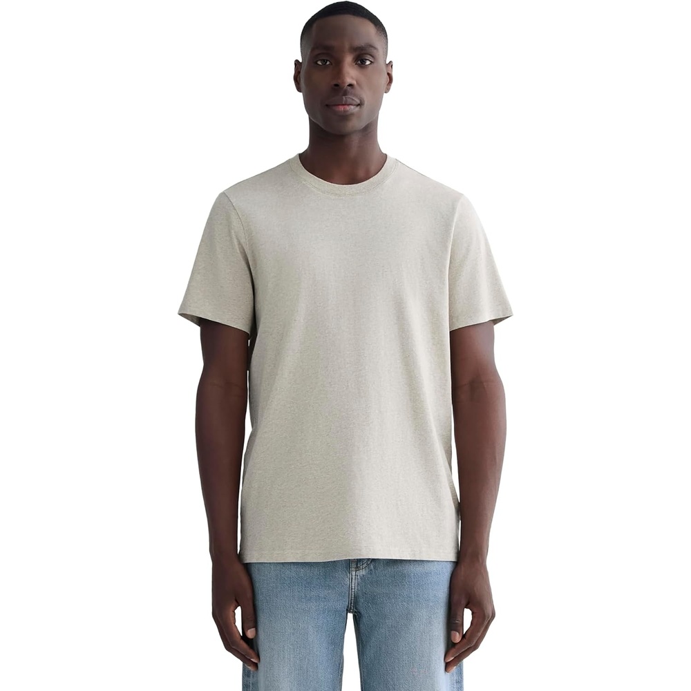 image:imageEverlane Mens The PremiumWeight Crew  UniformHeather Oatmeal