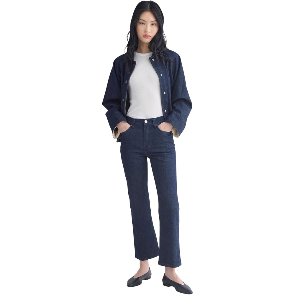 image:imageEverlane Womens HighRise Kick Flare JeanTungsten Rinse