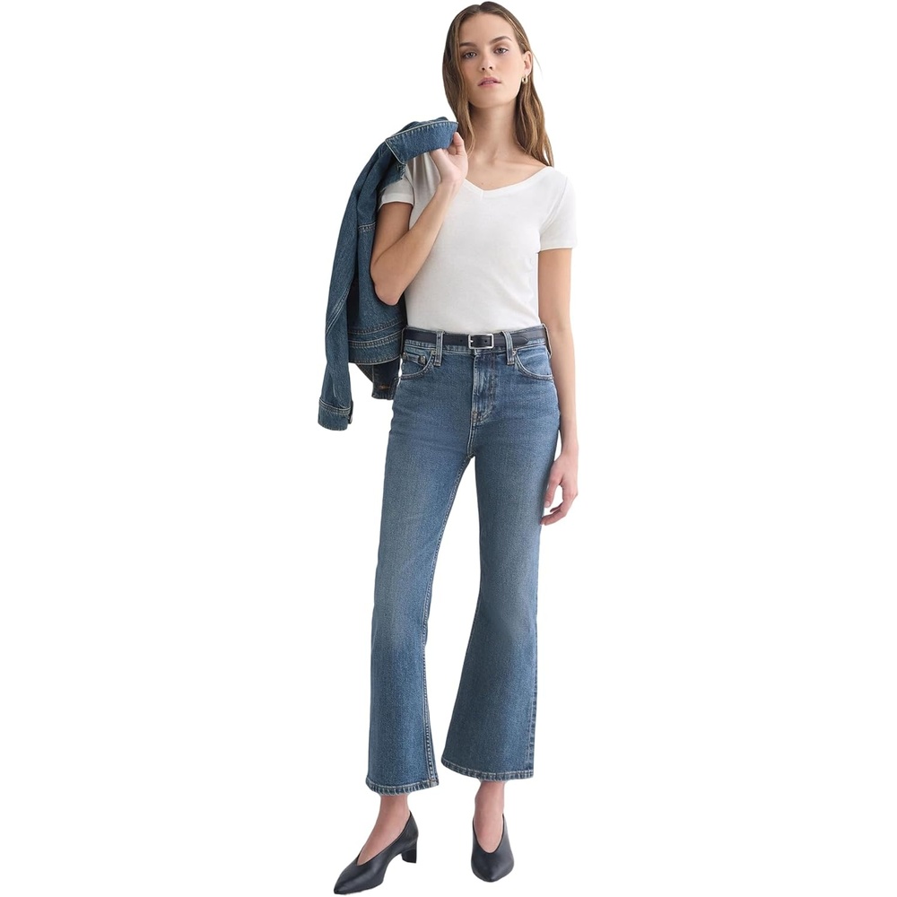 image:imageEverlane Womens HighRise Kick Flare JeanWashed Indigo