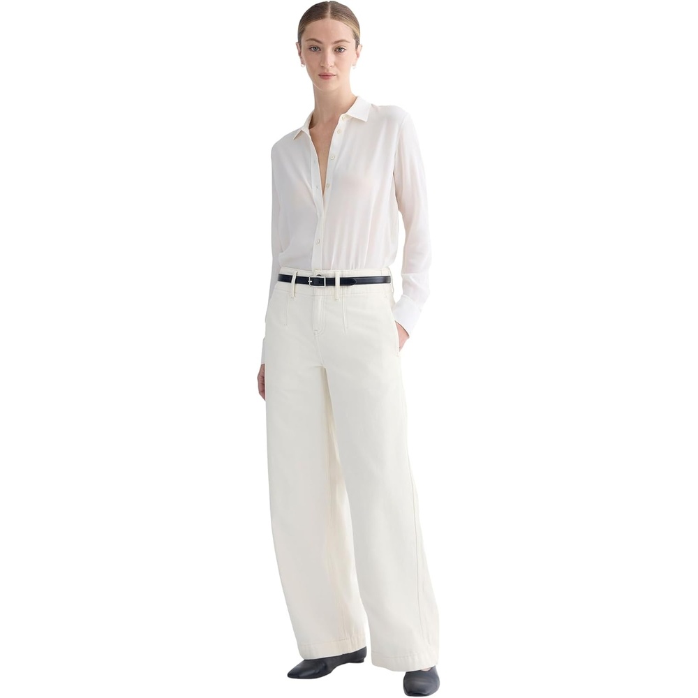 image:imageEverlane Womens The MidRise Trouser JeanEcru
