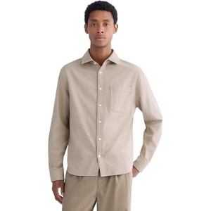 Everlane Men’s Everlane Brushed Flannel Shirt(Heathered Oatmeal)