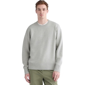 Everlane Men’s Everlane Luxe Merino Double-Knit Sweater(Heathered Grey)