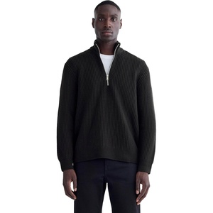 Everlane Men’s Everlane The Felted Merino Half-Zip Sweater(Black)