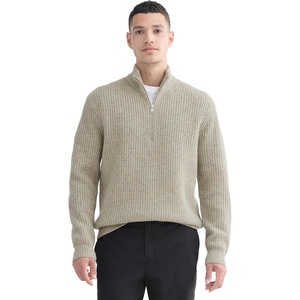 Everlane Men’s Everlane The Felted Merino Half-Zip Sweater(Heather Gravel Donegal)