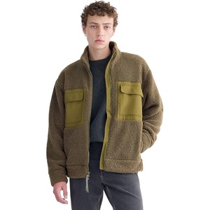 Everlane Men’s ReTrack Fleece Zip-Up | GRS Recycled Polyester Bonded Fleece Oversized Zip Jacket(Beech)