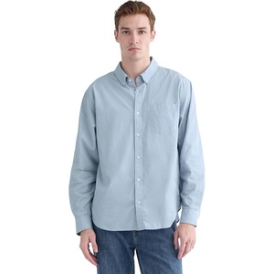 Everlane Men’s Washed Poplin Shirt | Organic Cotton Pre-Shrunk Standard Fit Button-Down Shirt(Dutch Blue)