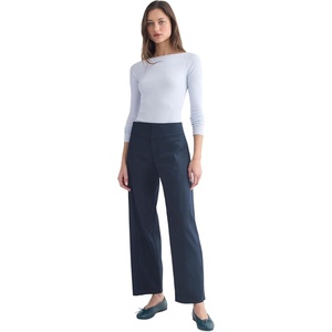 Everlane Women’s Tailored Drape Seam Pant | Ankle Length, Organic Cotton Modal Blend(Navy)