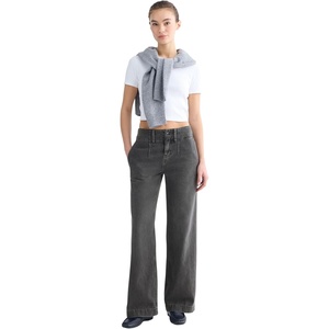 Everlane Women’s The Mid-Rise Trouser Jean(Black)