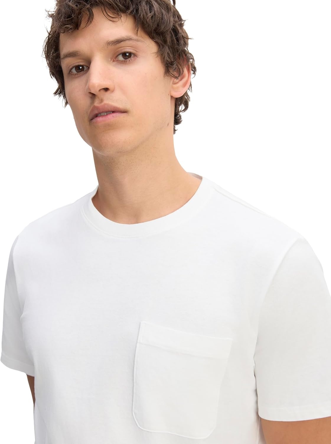 image:imageEverlane Mens PremiumWeight Cotton Pocket TeeBaby Pink