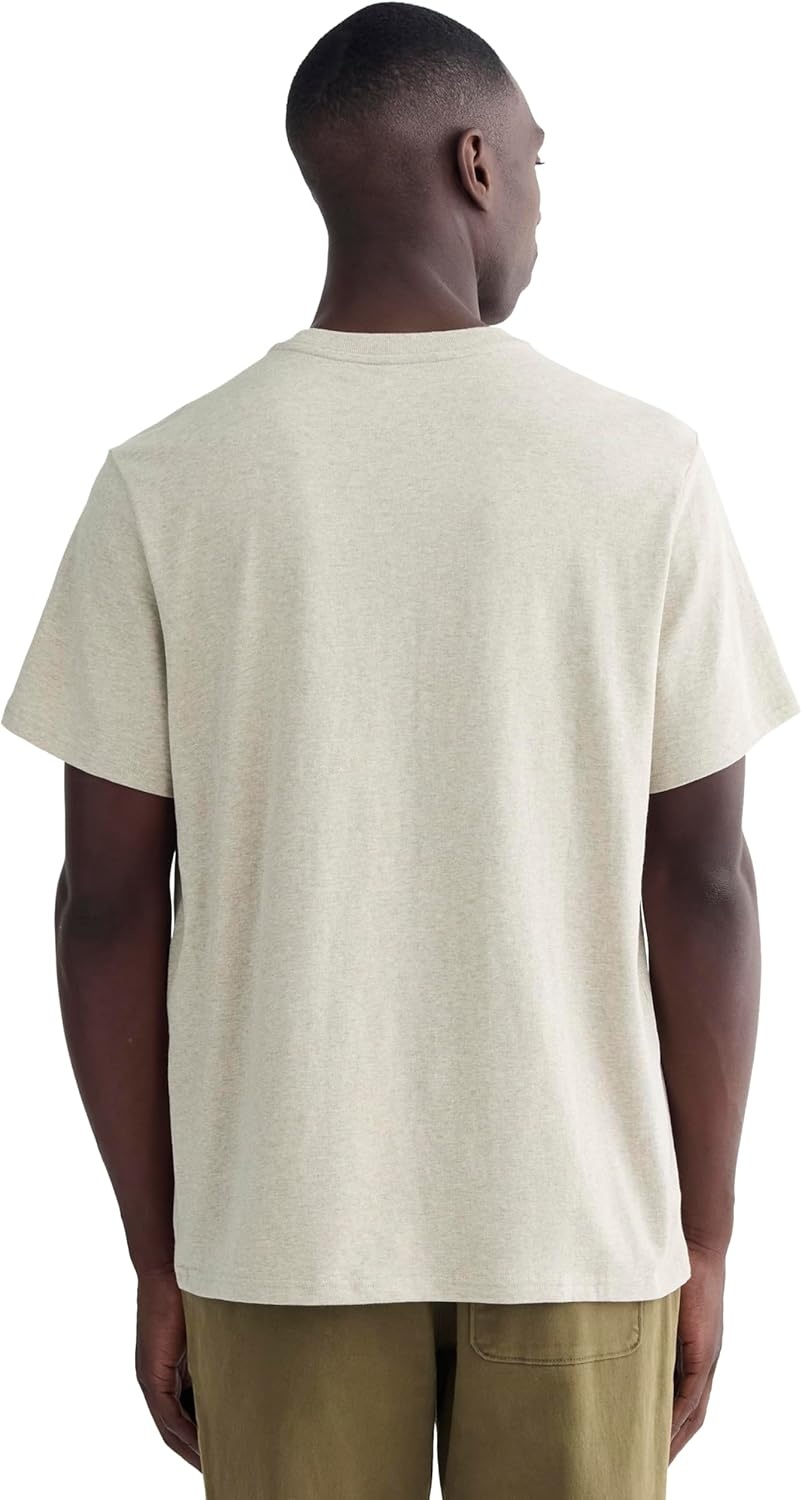image:imageEverlane Mens PremiumWeight Cotton Pocket TeeHeather Oatmeal