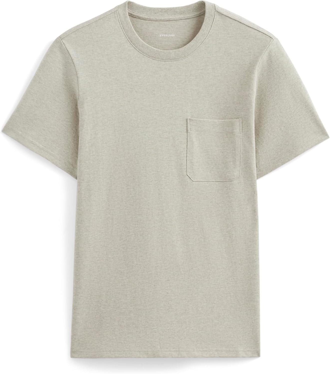 image:imageEverlane Mens PremiumWeight Cotton Pocket TeeHeather Oatmeal
