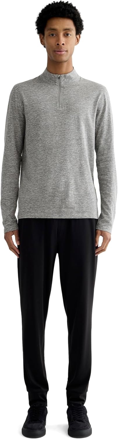 image:imageEverlane Mens The Rec QuarterZipHeathered Grey