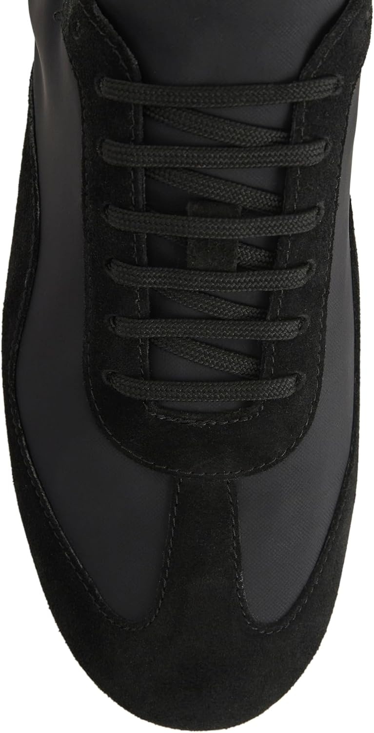 image:imageEverlane Womens Ballet Sneaker Italian Suede and GRS Recycled Nylon Runner with Ballet Scrunch HeelBlack Suede
