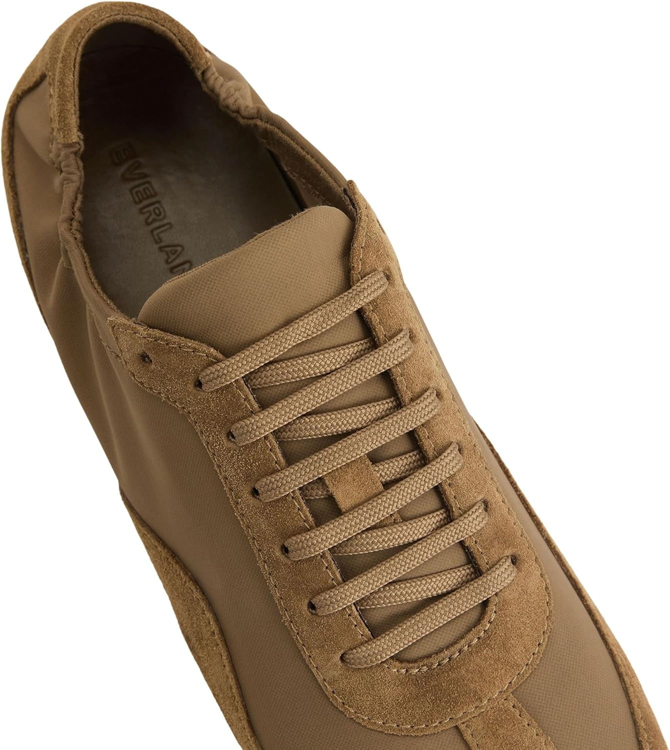 image:imageEverlane Womens Ballet Sneaker Italian Suede and GRS Recycled Nylon Runner with Ballet Scrunch HeelFarro