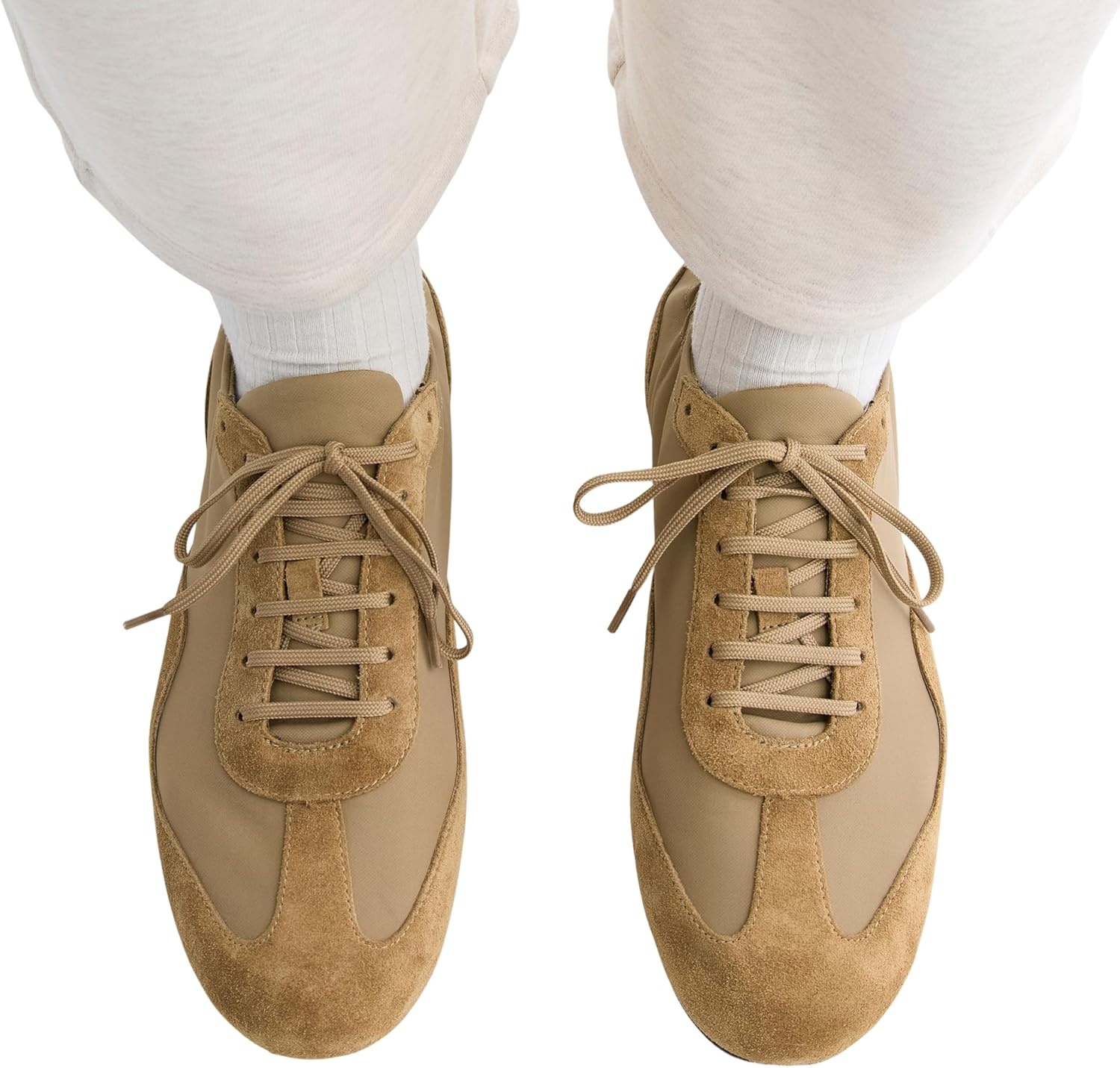image:imageEverlane Womens Ballet Sneaker Italian Suede and GRS Recycled Nylon Runner with Ballet Scrunch HeelFarro