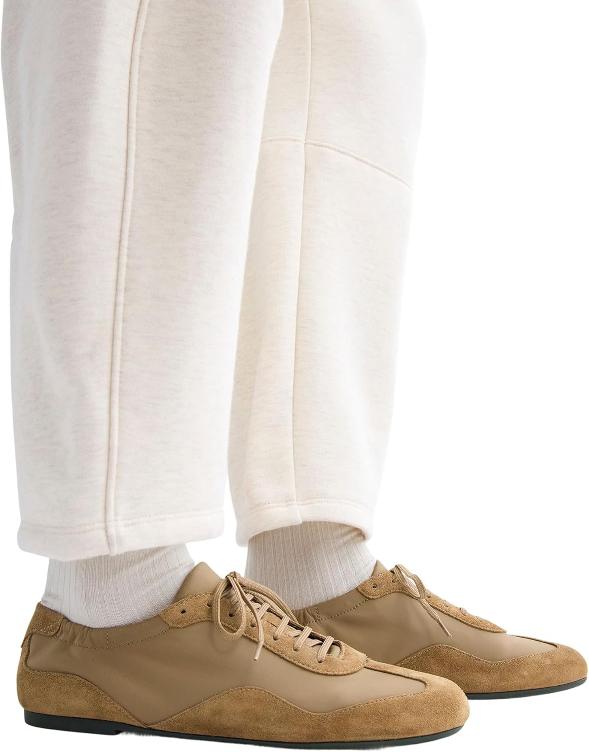 image:imageEverlane Womens Ballet Sneaker Italian Suede and GRS Recycled Nylon Runner with Ballet Scrunch HeelFarro