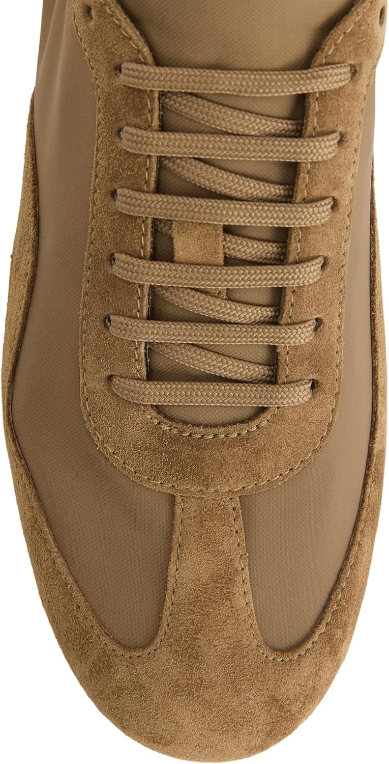 image:imageEverlane Womens Ballet Sneaker Italian Suede and GRS Recycled Nylon Runner with Ballet Scrunch HeelFarro