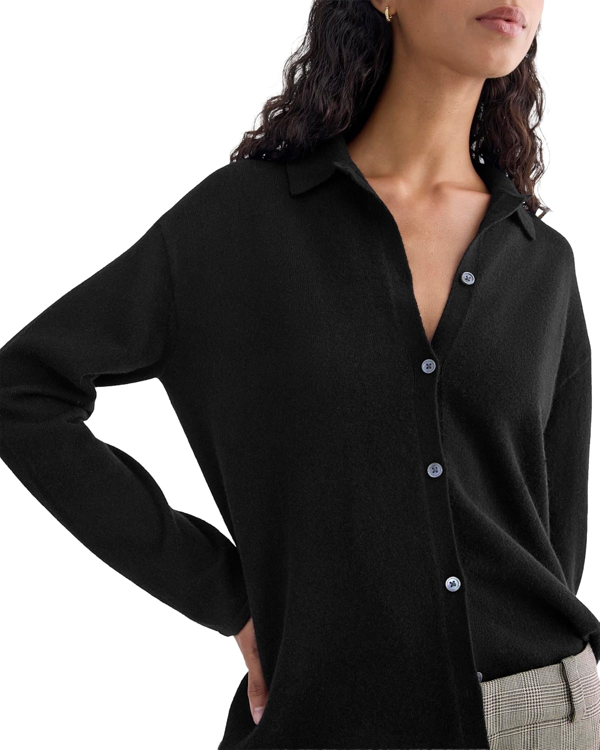 image:imageEverlane Womens Cashmere Buttonup ShirtBlack