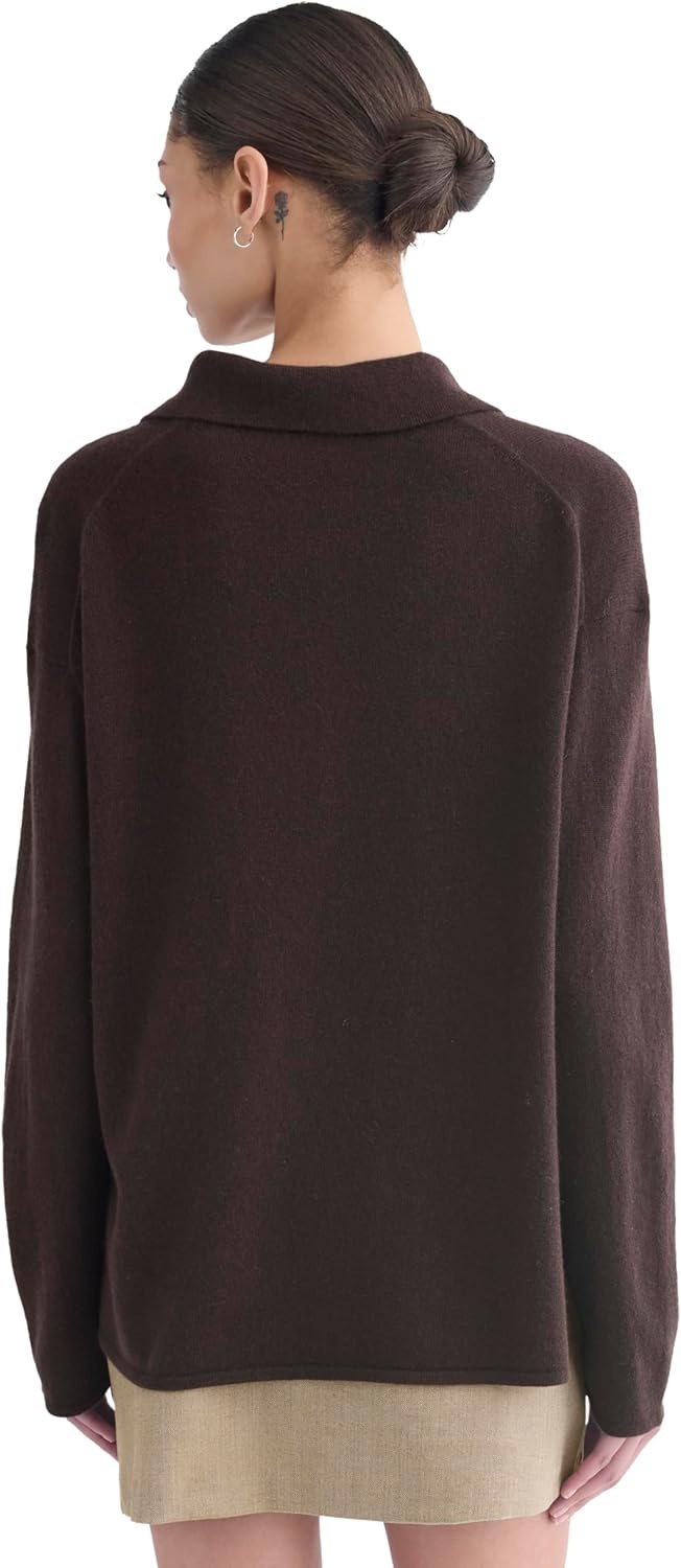 image:imageEverlane Womens Cashmere Buttonup ShirtDark Chocolate