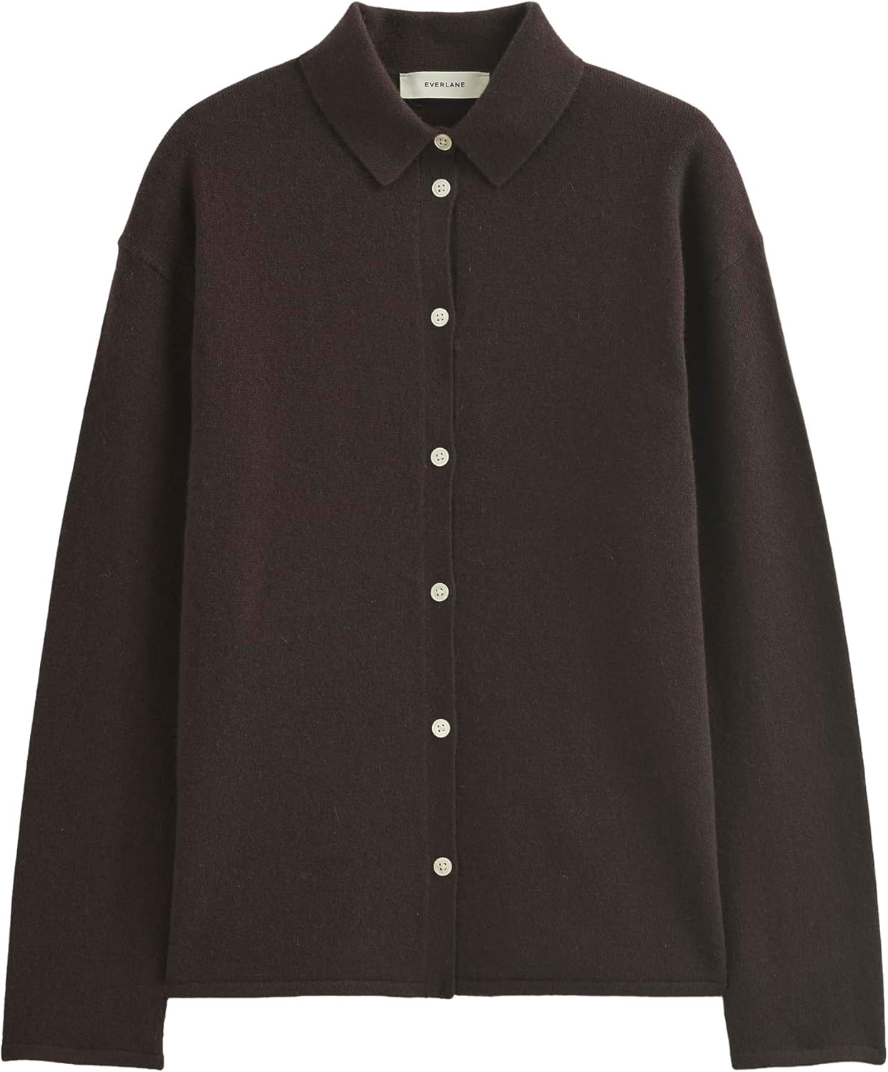 image:imageEverlane Womens Cashmere Buttonup ShirtDark Chocolate