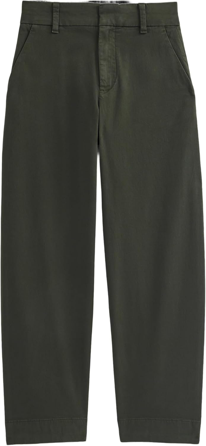 image:imageEverlane Womens Cotton Stretch Twill Chino Tapered Ankle TrouserDark Green