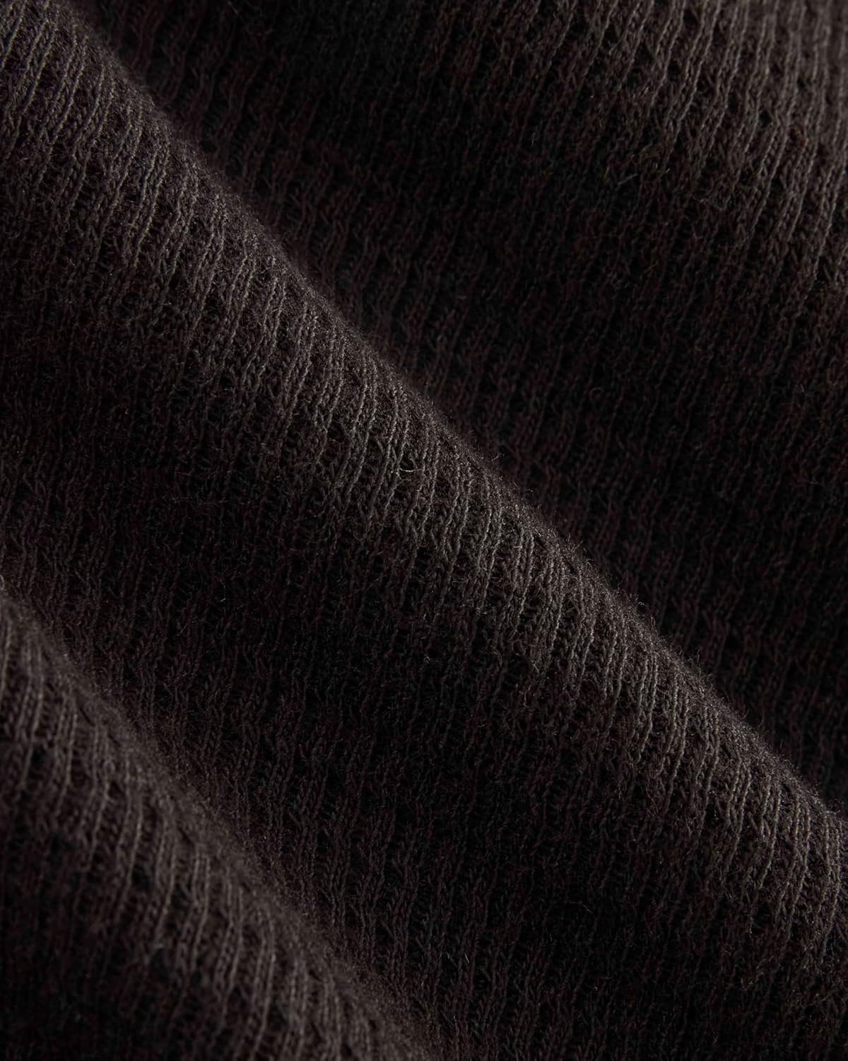 image:imageEverlane Womens Everlane Boxy Henley in Cozy WaffleBlack