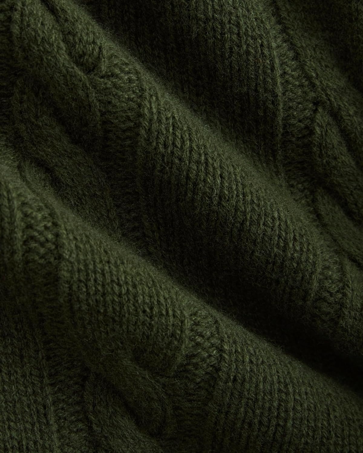 image:imageEverlane Womens Everlane Cable Cardigan in Extrafine Luxe MerinoDark Forest