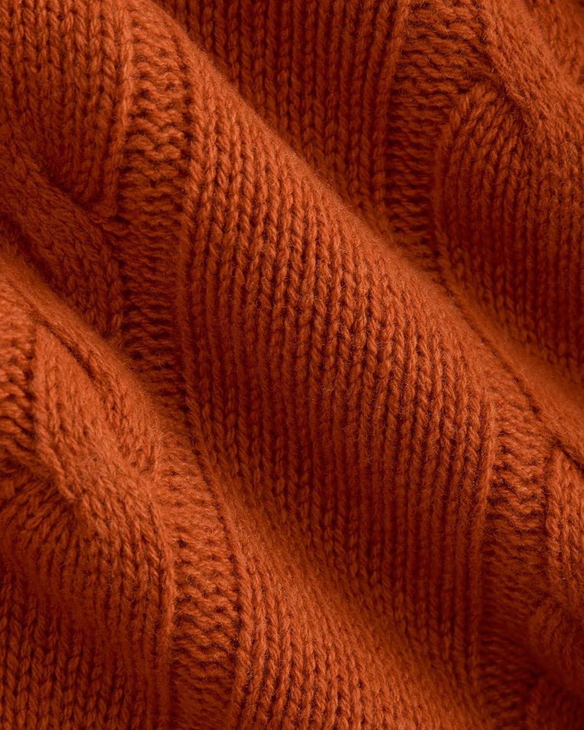 image:imageEverlane Womens Everlane Cable Cardigan in Extrafine Luxe MerinoRust Heather