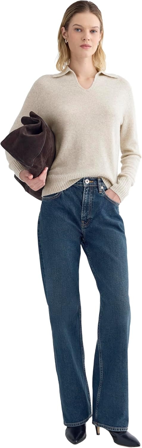 image:imageEverlane Womens Everlane Cashmere Polo SweaterCanvas
