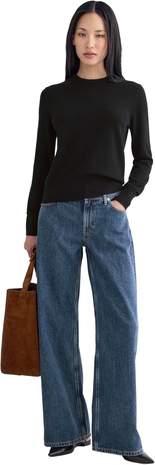 image:imageEverlane Womens Everlane Cashmere Slim Crew SweaterBlack