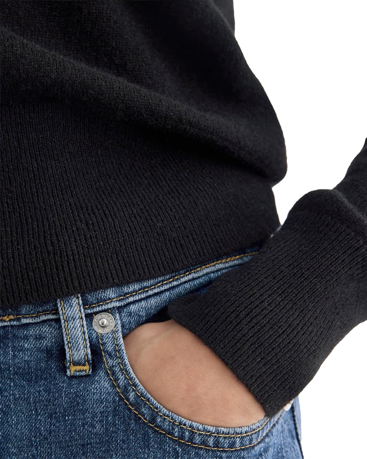 image:imageEverlane Womens Everlane Cashmere Slim Crew SweaterBlack