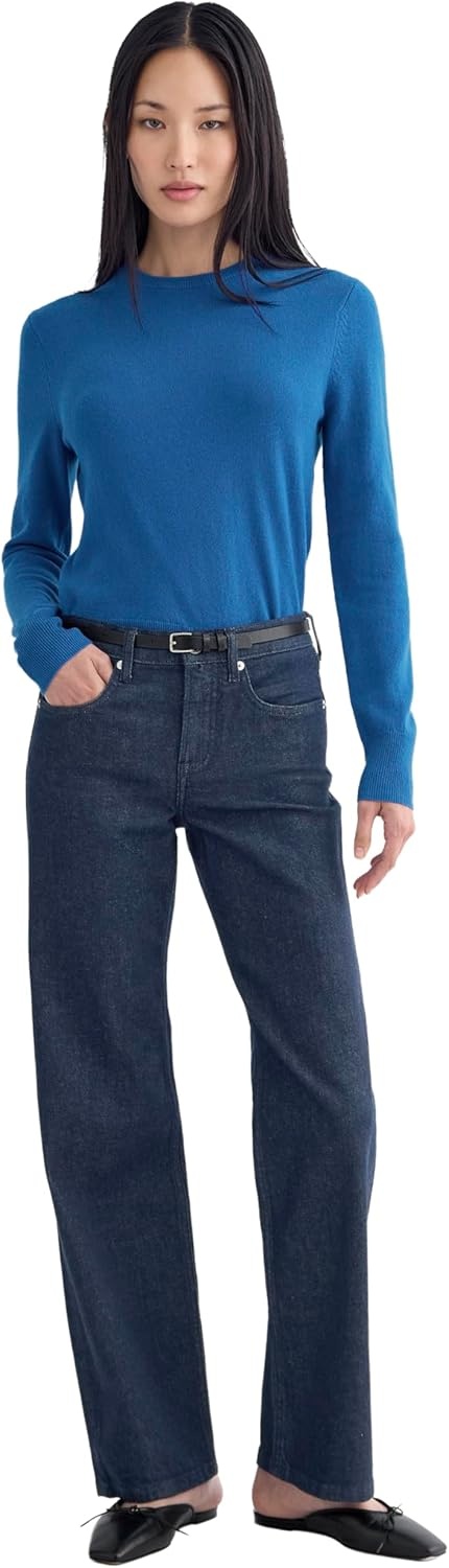 image:imageEverlane Womens Everlane Cashmere Slim Crew SweaterClassic Blue