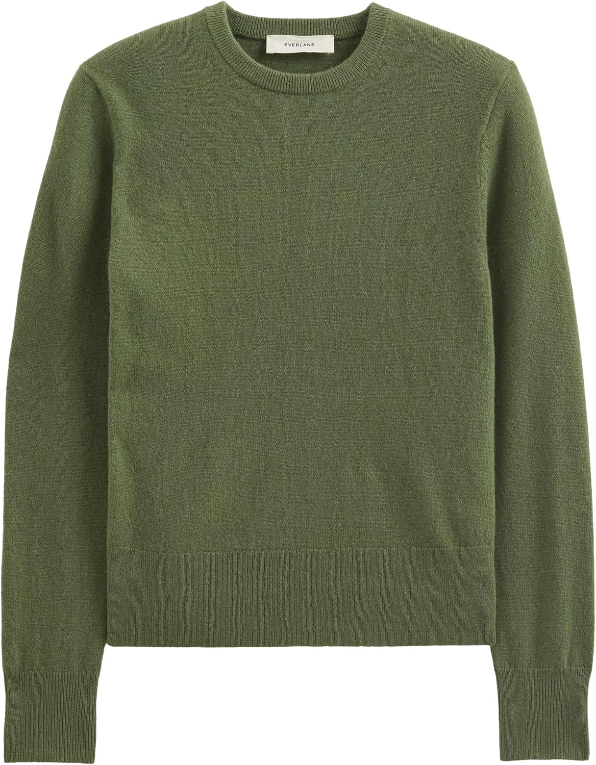 image:imageEverlane Womens Everlane Cashmere Slim Crew SweaterForest Green