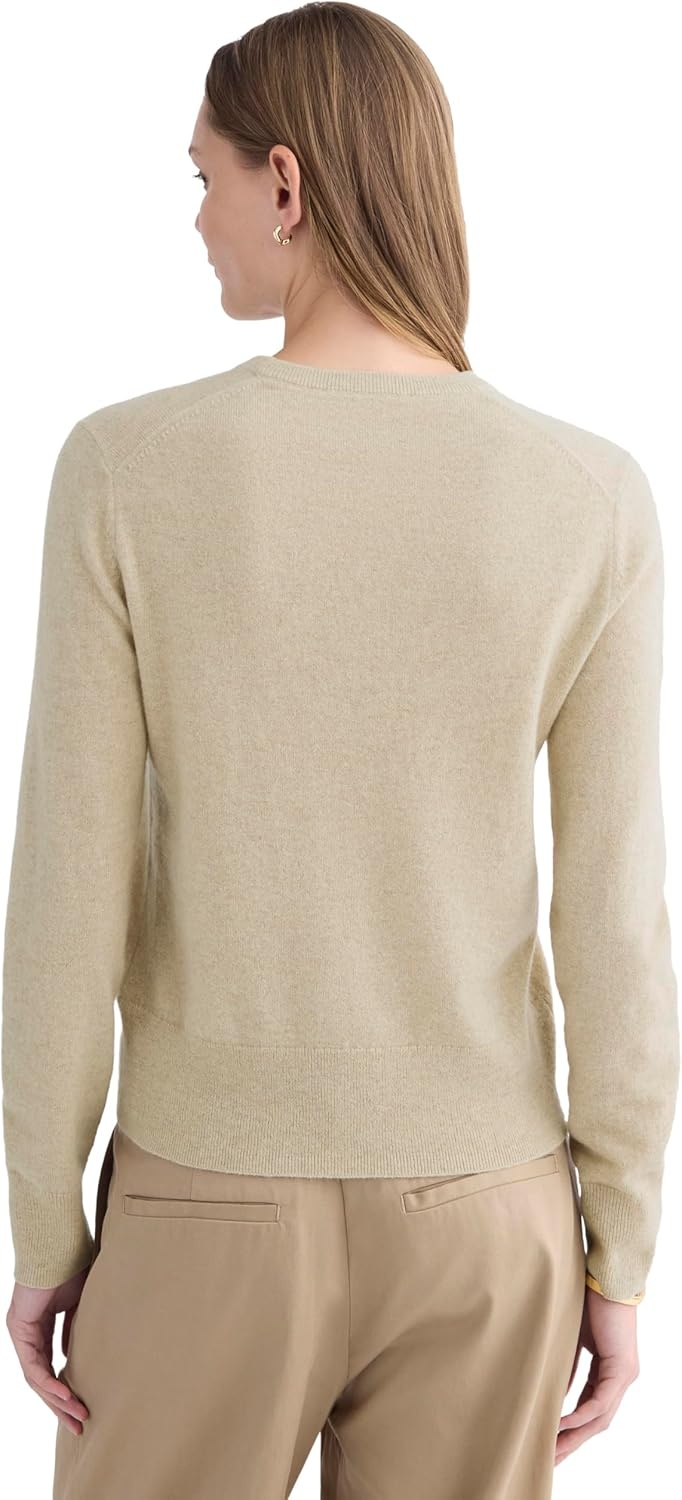 image:imageEverlane Womens Everlane Cashmere Slim Crew SweaterHeather Light Camel
