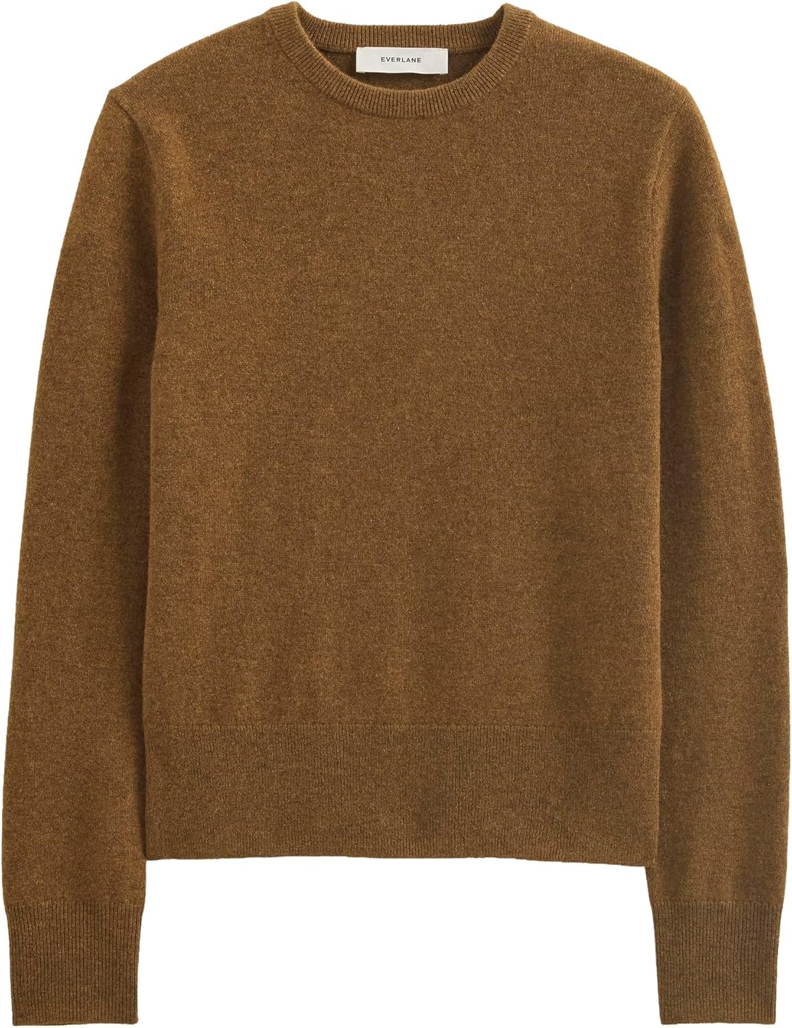 image:imageEverlane Womens Everlane Cashmere Slim Crew SweaterHeathered Toffee