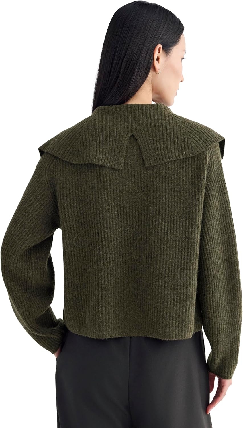 image:imageEverlane Womens Everlane Fisherman Cardigan in Wool CashmereHeather Beech