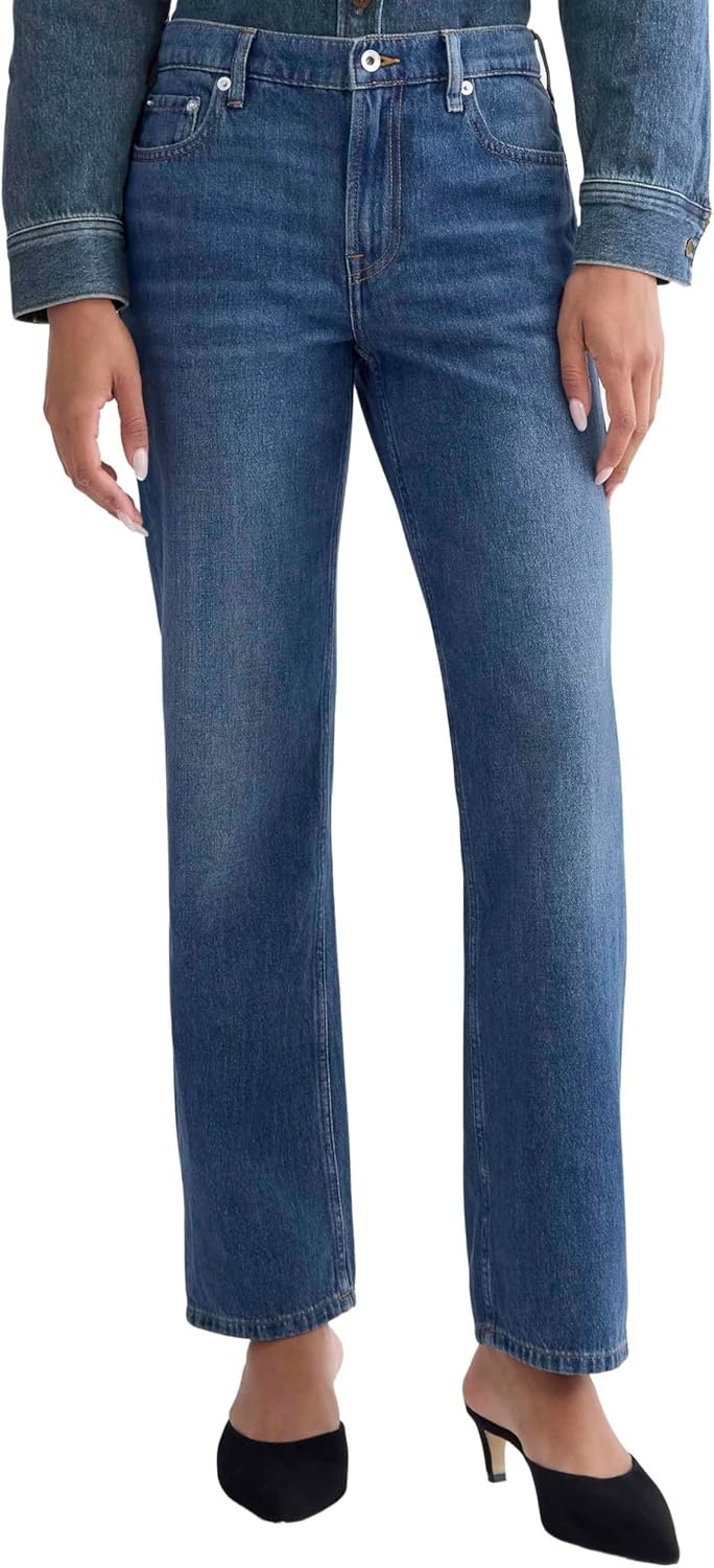 image:imageEverlane Womens Everlane LowRise Straight JeanTungsten Old Blue